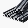 VEVOR 5er Set Aluprofil 1000 mm T-Nut 2040 Aluminium-Strangpressprofil, eloxierte Linearschiene nach europäischem Standard, Nutenprofil für 3D-Drucker, CNC-Maschine DIY, Lasergravur, Schwarz
