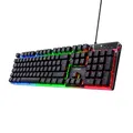 Trust Gaming GXT 835 Azor Gaming Tastatur mit Beleuchtung Deutsches QWERTZ Layout, Tastaturlayout in Originalgröße, 3 LED-Farbmodi, Anti-Ghosting, 12 Multimedia-Funktionstasten, PC/Laptop