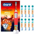Oral-B Elektrische Zahnbürste - Vitality Pro Kids + 8 Aufsteckbürsten - König...