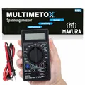 MULTIMETOX Tragbares LCD Digitales elektronisches Voltmeter, (Spannungsmesser Stromprüfer Strommessgerät Spannungstester Digital), Amperemeter Ohmmeter Volt Tester Digital Multimeter Messgerät