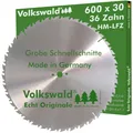 Volkswald® HM-Sägeblatt LFZ 600 x 30 mm Z= 36 Brennholz Tischkreissäge