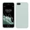 kwmobile Hülle kompatibel mit Apple iPhone SE (1.Gen 2016) / iPhone 5 / iPhone 5S Hülle - weiches TPU Silikon Case - Cover geeignet für kabelloses Laden - Cool Mint