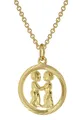 TRENDOR Schmuck Sternzeichen Zwilling Gold 333 Anhänger Ø 16 mm + Halskette 7594