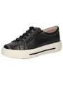 CAPRICE Damen Sneaker flach aus Leder mit Reißverschluss, Schwarz (Black Nappa), 37 EU