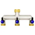 VARIOSAN 3-Wege Wasserverteiler 16591, 3/4", Messing, 3 Kugelhähne