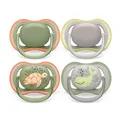 Philips AVENT ultra air Schnuller - 4er Pack, BPA-freier, atmungsaktiver Schnuller für Babys von 6-18 Monaten, inklusive Transport- und Sterilisationsbox, Schildkröte/Wal (Modell SCF085/66)