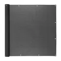 Ventanara® Balkonverkleidung Sichtschutz PVC Balkonumspannung Zaun Verkleidung Blende Windschutz Folie 300 x 75 cm Anthrazit