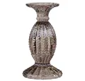 Chic Antique Kerzenhalter Chic Antique Kerzenhalter mit Perlkante Glas Mokka 19x10 cm