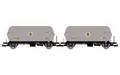 Electrotren HE6073 RENFE, 2er-Packung, PR-Gaskesselwagen, „Butano S.A.“ Silber-schwarz, ep. III Güterwagen