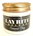 Layrite Cement Clay Pomade high Hold matte finish 120 Gramm wasserlöslich