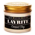 Layrite Cement Clay Pomade 120g - starker Halt, mattes Finish