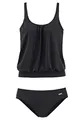 Lascana Damen Oversize-Tankini Softcups, Mieder, Verstellbare Träger