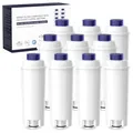 iRhodesy Wasserfilter Kompatibel mit Delonghi DLSC002, Wasserfilter Ersatzfilter Water Filter Kompatibel mit DeLonghi Kaffeemaschinen ECAM, ETAM, ESAM, BCO, EC. (10er Pack)