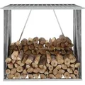 vidaXL Brennholzlager Verzinkter Stahl 163 x 83 x 154 cm Grau
