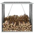 vidaXL Brennholzlager Verzinkter Stahl 163 x 83 x 154 cm Grau