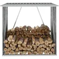 Vidaxl Brennholzlager Verzinkter Stahl 163 X 83 X 154 Cm Grau