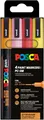 Posca 4 Paint Markers PC-3ML Glitter Colours fine 4er Set