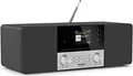 TechniSat DIGITRADIO 3 IR DAB+ Internetradio | CD-Player | Bluetooth | WLAN | USB | MP3 | UKW | RDS | schwarz/silber
