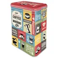 Aromadose "Morning Coffee" - 1,3L / 17,5 x 11 x 7,5cm - Blechdose Kaffee Dose