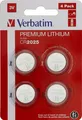 1x4 Verbatim CR 2025 Lithium Batterie           49532