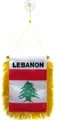 AZ FLAG - Wimpel Libanon - 15x10 cm - Libanesische Mini Flagge 10 x 15 Cm - Auto Pennant Spezielle Auto