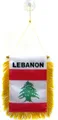 Wimpel LIBANON 15x10cm - LIBANESISCHE Mini Flagge 10 x 15 cm - Auto Pennant spez