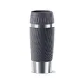 Emsa Travel Mug Easy Twist Edelstahl-Isolierbecher, 360 ml, Spülmaschinenfest, Einfaches Öffnen & Schließen, 4h heiß + 8h kalt, Anthrazit, N2011500