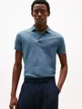 Tommy Hilfiger Poloshirt 1985 SLIM POLO mit Piqué-Struktur und Stickerei meliert, casual, slim fit, Baumwollmix, Polokragen