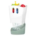 Freestanding Bath Toy Organizer Bath Caddy with Removable Drying Rack Bin &