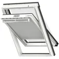 VELUX Vorteils-Set Hitzeschutz Plus DOP Manuell Uni Weiss/Schwarz 1025, M04, Alu-Schiene und Haltekrallen,GGU,Manuell,VELUX
