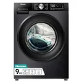 Hisense WF3S9043BB3 Waschmachine mit Dampffunkunktion, 9 kg, 1400 U,min, WiFi, ConnectLife, Power JetWash, Anti-Allergie Programm, Aqua Stop, Auto Wash, Quick Wash, EEK A-30 Prozent