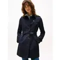 Tommy Hilfiger für Damen. WW0WW24966 Heritage Einreihiger Trenchcoat navy (S), Lässig, Baumwolle, Langarm, Marine