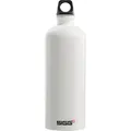 SIGG - Alu Trinkflasche - Traveller Weiß - Klimaneutral Zertifiziert - Für Kohlensäurehaltige Getränke Geeignet - Auslaufsicher - Federleicht - BPA-frei - Outdoor - 1L