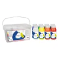 KREUL 17800 - Triton Acrylic Liquid im Powerpack, Set mit 8 x 750 ml Farbe, Hochwertige Künstler-Acrylfarben in Studienqualität mit leicht fließendem Charakter, in praktischer Tragebox