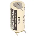 CR17335SE Lithium Batterie mit 3er Print Anschlüssen, 1er Print auf +Pol, 2er Pr
