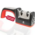 STALLION - Messerschärfer Profi mit Einstellbarem Schleifwinkel - Manueller Messerschleifer - Doppelschleifsystem mit Karbonstahl und Keramik - Knife Sharpener zum professionellen Messer Schärfen