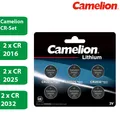 1 x Camelion 6er Set - 2 x CR2016 2 x CR2025 2 x CR2032 3V Lithium Batterie 3V
