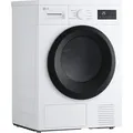 LG RT80B2, Freistehend, Frontlader, Wärmepumpe, Weiß, Berührung, Rechts - Weiß