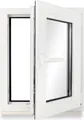 Kellerfenster Kunststoff weiß Dreh-Kipp 50x95 cm(BxH) DIN Rechts 3 -fach Glas Dichtung Schwarz