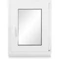 Neruli Kellerfenster Kunststoff Weiß Dreh-Kipp 50x95 cm BxH DIN Rechts 3 -Fach Glas Dichtung Schwarz