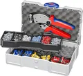 KNIPEX Crimp-Sortiment für Aderendhülsen mit Kunststoffkragen 1 x 97 90 00, 1 x 97 53 18, 9 x Aderendhülsen Sets 265 mm, 97 90 13
