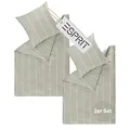 Esprit Home Premium Bettwäsche 135x200 Baumwolle 4teilig Grau - Bettwäsche-Sets 4tlg bestehend aus 2 Bettwäschebezügen 135x200cm - inkl. 2 Kopfkissenbezug 80x80cm - Öko-Tex Zertifiziert