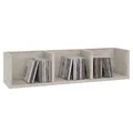 CARO-Möbel CD DVD Regal Stars Wandregal Hängeregal mit 3 Ablagefächern in Betonoptik, Dekorationsregal