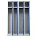 Gürkan Spind lichtgrau, enzianblau 105036, 4 Schließfächer 117,0 x 50,0 x 180,0