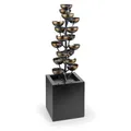 blumfeldt Wasserspiel Joshua Tree Gartenbrunnen, 26 cm Breite, brunnen spring zimmer zier brunnen led-beleuchtung terasse