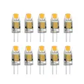 10 x LED Mini Leuchtmittel 1W G4 COB 12V 100lm Lampe Kapsel Warmweiß 2700K 360°