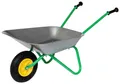 rolly toys® Schubkarre rollyMetallschubkarre, silber/grün, für Kinder, mit Luftreifen, Made in Europe