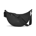 LARKSON Crossbody Bag Damen & Herren Schwarz - Solveig Small - Umhängetasche im Halbmond Style - Halbrunde Schultertasche - Moon Bag Design - Wasserabweisend