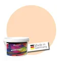 WALLCOVER hochwertige Wandfarbe für Innen | Orange Pastell | 1L für 8m² | Hochdeckende Innenfarbe (Klasse 1) in Morgenorange Matt | Profi Qualität aus Deutschland