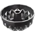 Original Kaiser Inspiration Design-Gugelhupfform 25 cm, Kuchenform mit geometrischer Oberflächenstruktur, Gugelhupf Backform Aluminiumguss, antihaftbeschichtet, schwarz , 25.5 x 25.5 x 11.5 cm